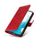 For Samsung Galaxy S23+ Calf Texture Shockproof PU Leather Case Magnetic Clasp Wallet Stand Phone Cover - Red - 6