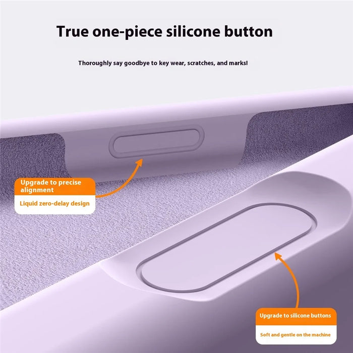 For iPhone 16 Pro Case Compatible with MagSafe Liquid Silicone + PC Phone Cover - Light Purple - 4