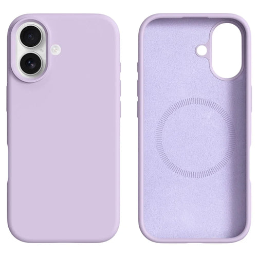 For iPhone 17 Case Compatible with MagSafe Liquid Silicone + PC Phone Cover - Light Purple - 1