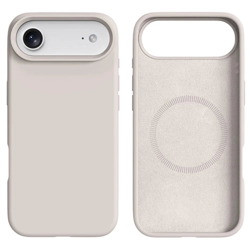 For iPhone Air Case Compatible with MagSafe Liquid Silicone + PC Phone Cover - Antique White - 1