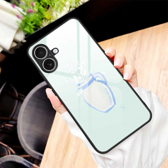 For iPhone 17 Case PC TPU Tempered Glass Pattern Printing Shockproof Phone Back Cover - B0318 - 7