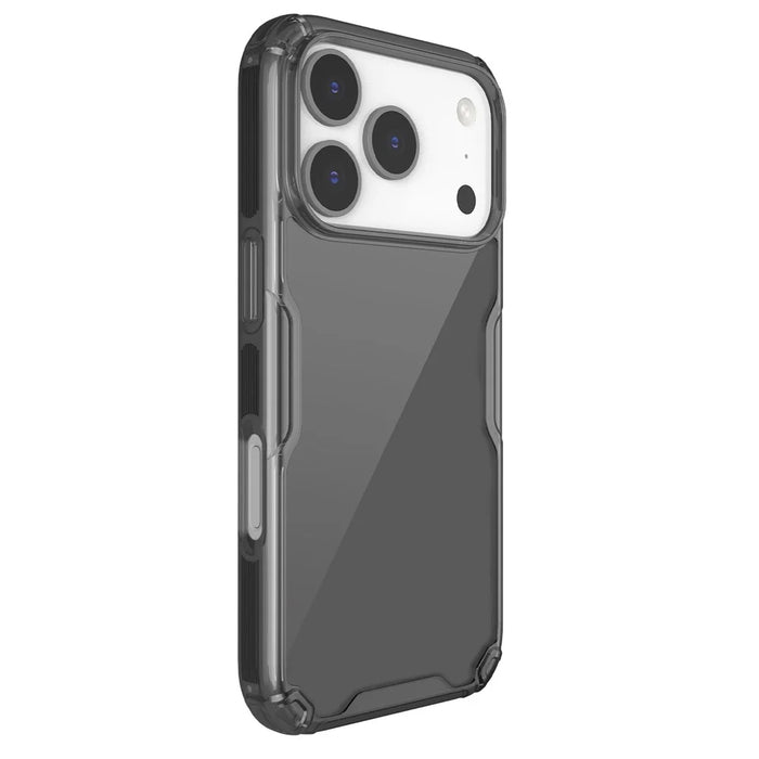 NILLKIN Nature Pro Series For iPhone 18 Pro / 17 Pro Case PC + TPU Anti-Scratch Clear Back Cover - Grey - 3