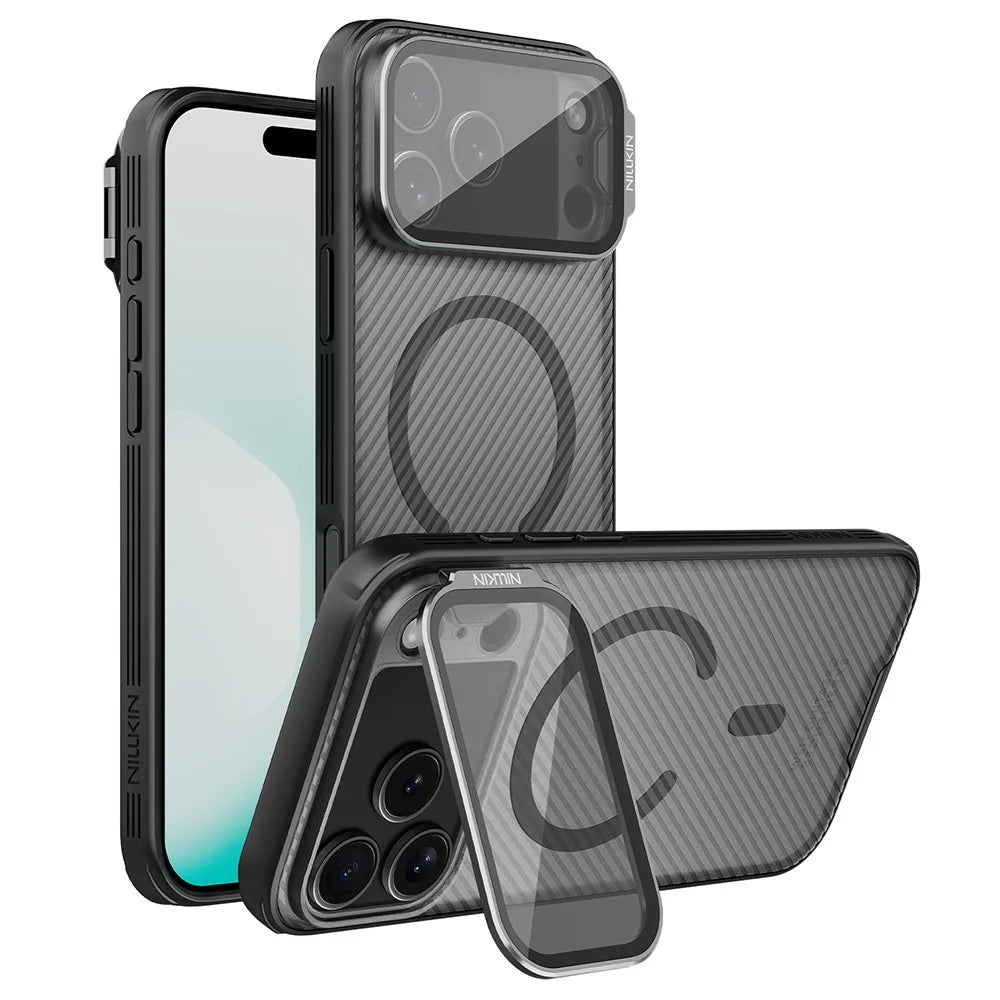 NILLKIN CamShield Prop Magnetic Series For iPhone 18 Pro Max / 17 Pro Max Case TPU PC Phone Cover with Clear Camera Lid - 1