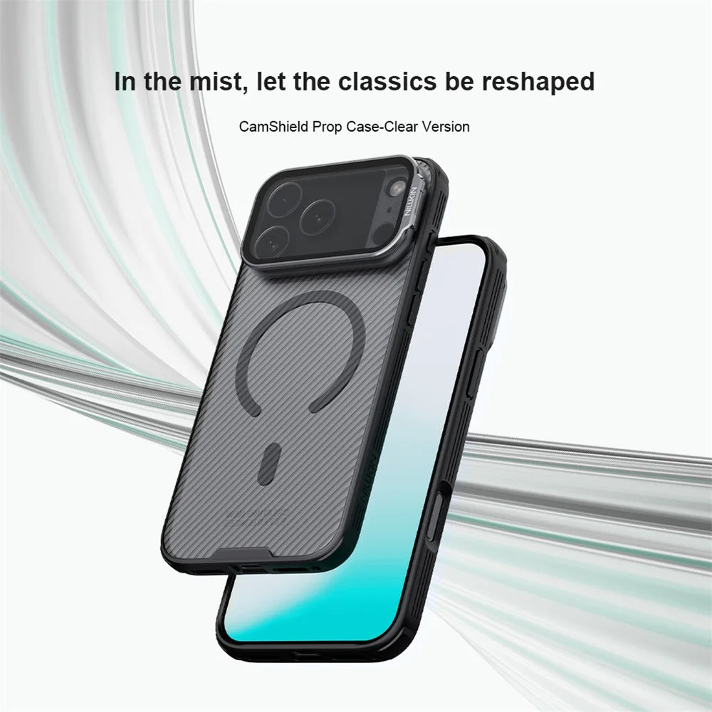 NILLKIN CamShield Prop Magnetic Series For iPhone 18 Pro Max / 17 Pro Max Case TPU PC Phone Cover with Clear Camera Lid - 6