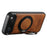 SUTENI G3 For iPhone Air Case Compatible with MagSafe Waxy Texture Rotating Kickstand Leather Phone Back Cover - Brown - 2