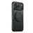 SUTENI G3 For iPhone 17 Pro Max Case Compatible with MagSafe Waxy Texture Rotating Kickstand Leather Phone Back Cover - Black - 4
