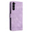 For Samsung Galaxy S23+ Leather Wallet Cases Skin Touch Phone Cover Stand with Strap - Purple - 7