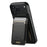 SUTENI H03 For iPhone 17 Pro Max Case Card Holder Waxy Texture Leather + TPU Phone Cover - Black - 3