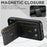 SUTENI H03 For iPhone 17 Pro Max Case Card Holder Waxy Texture Leather + TPU Phone Cover - Black - 7