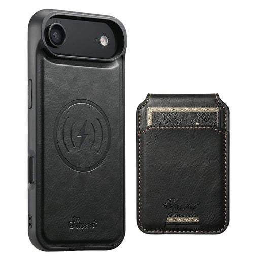 SUTENI H15 For iPhone Air Case Compatible with MagSafe Detachable Card Holder Phone Cover - Black - 1