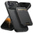 SUTENI H16 For iPhone 17 Pro Case Compatible with MagSafe Kickstand Phone Cover Detachable Card Holder - Black - 1