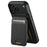 SUTENI H16 For iPhone 17 Pro Case Compatible with MagSafe Kickstand Phone Cover Detachable Card Holder - Black - 3