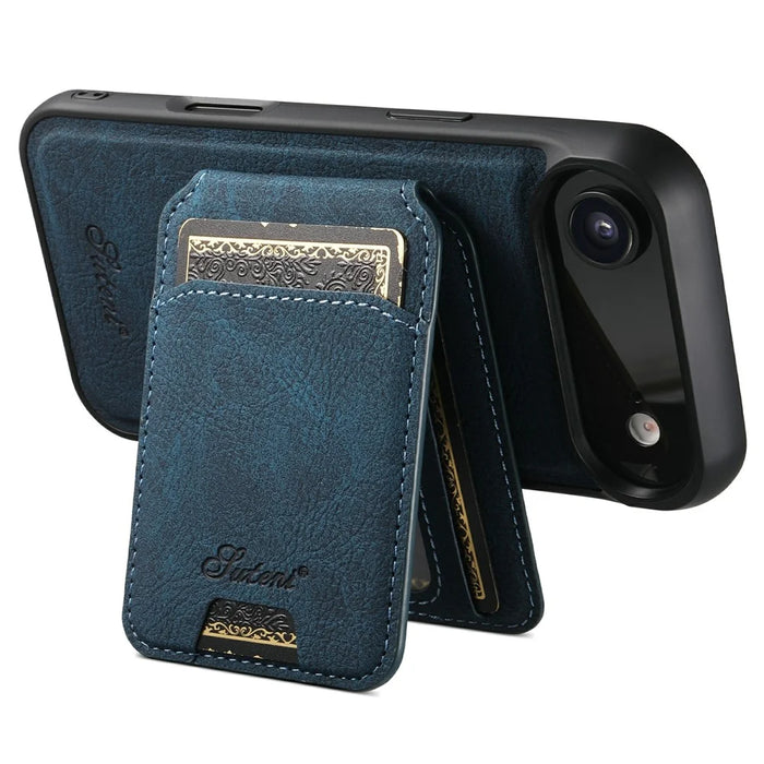 SUTENI H16 For iPhone Air Case Compatible with MagSafe Kickstand Phone Cover Detachable Card Holder - Blue - 2