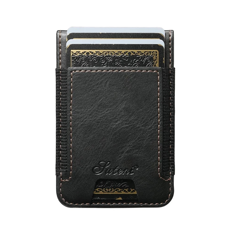 SUTENI For iPhone Air Case Compatible with MagSafe Card Holder Kickstand Phone Cover - Black - 4