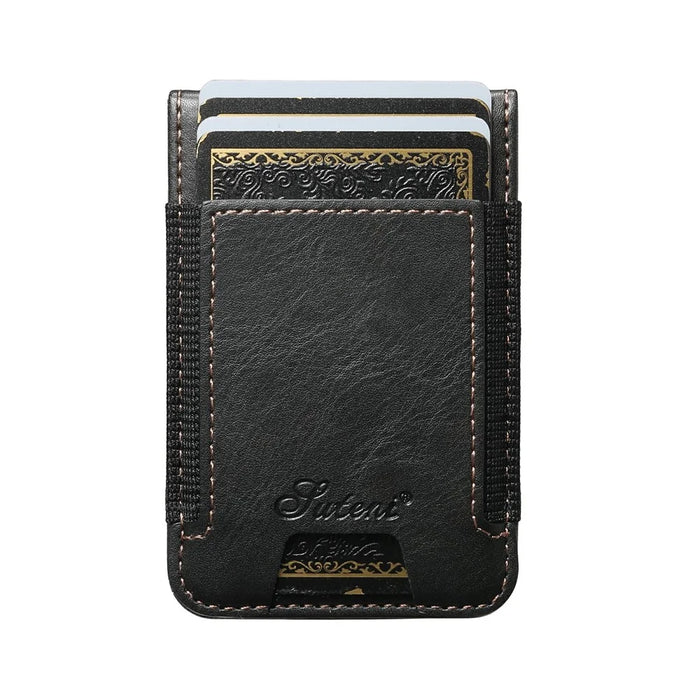 SUTENI For iPhone Air Case Compatible with MagSafe Card Holder Kickstand Phone Cover - Black - 4