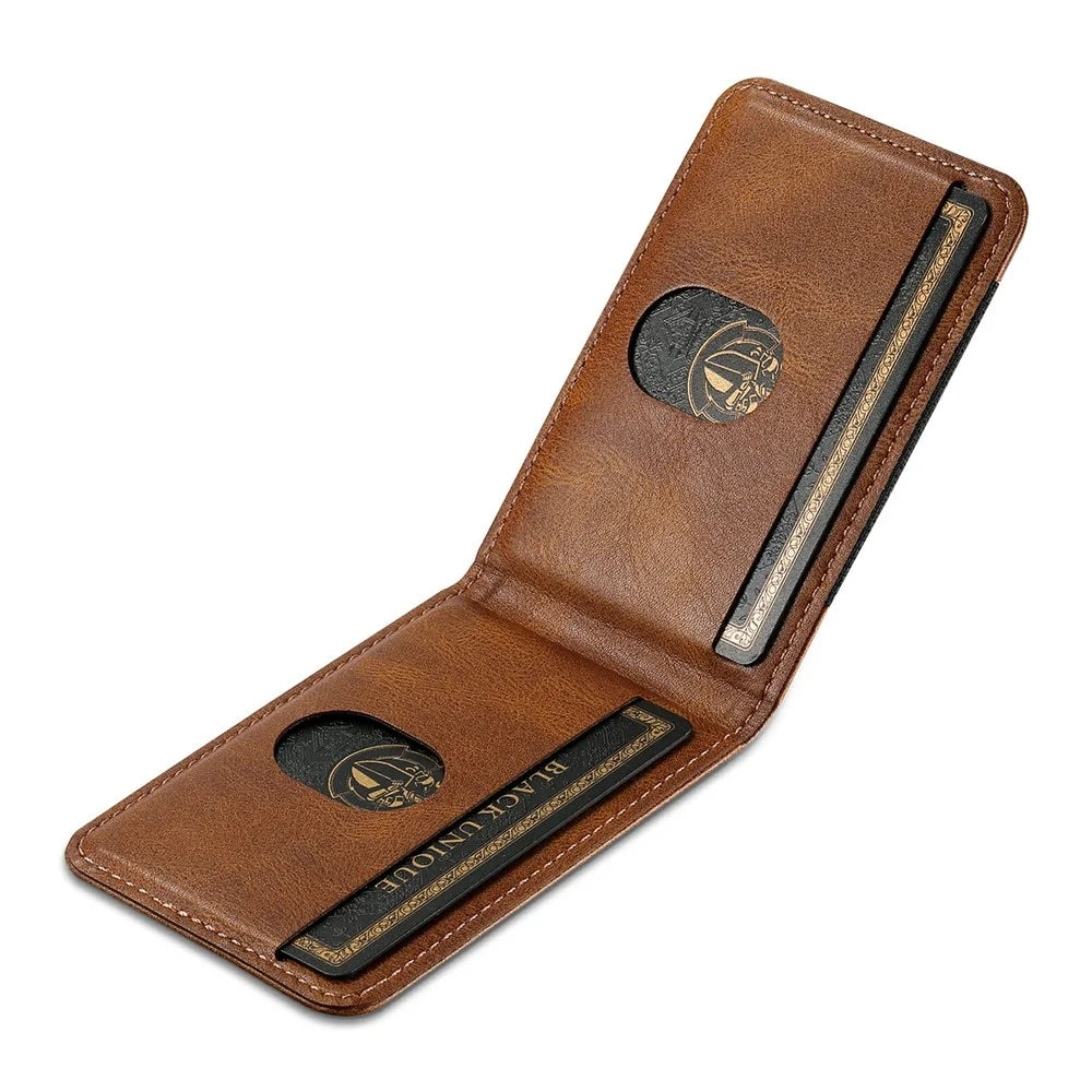 SUTENI For iPhone 17 Case Compatible with MagSafe Card Holder Kickstand Phone Cover - Brown - 4
