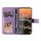 For Samsung Galaxy S23 Ultra Case Floral Pattern PU Leather Wallet Stand Phone Cover - Purple - 2