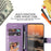 For Samsung Galaxy S23 Ultra Case Floral Pattern PU Leather Wallet Stand Phone Cover - Purple - 6