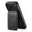 SUTENI M5 For iPhone 17 Pro Magnetic Case with Card Bag Cowhide Texture Leather Phone Back Cover - Black - 2