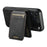 SUTENI M5 For iPhone 17 Pro Magnetic Case with Card Bag Cowhide Texture Leather Phone Back Cover - Black - 3