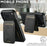 SUTENI M5 For iPhone 17 Pro Magnetic Case with Card Bag Cowhide Texture Leather Phone Back Cover - Black - 5