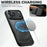 SUTENI M5 For iPhone 17 Pro Magnetic Case with Card Bag Cowhide Texture Leather Phone Back Cover - Black - 6