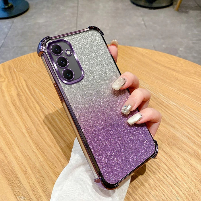 For Samsung Galaxy S25 FE Case Glitter TPU Phone Cover with Reinforced Corners - Purple - 1