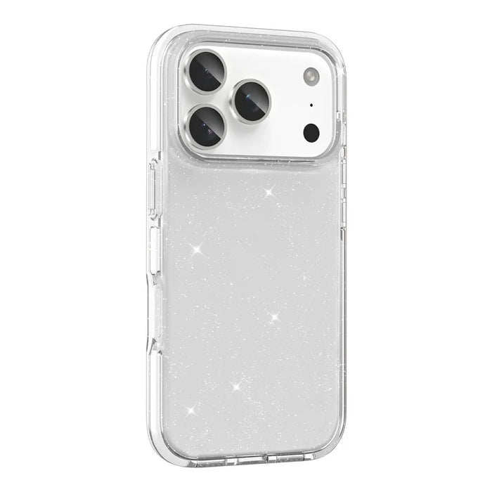 For iPhone 17 Pro Max Glitter Case PC Back TPU+TPE Frame Bling Sparkle Shockproof Cover - 3