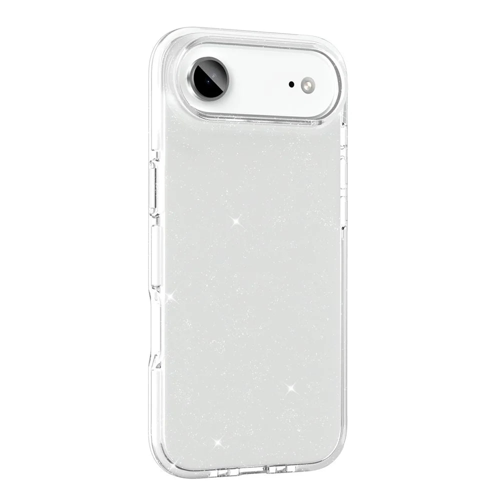 For iPhone Air Glitter Case PC Back TPU+TPE Frame Bling Sparkle Shockproof Cover - 3