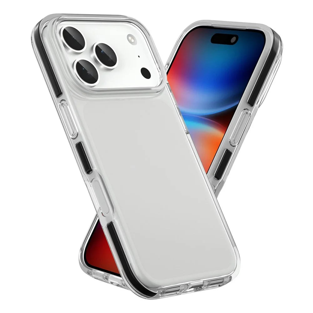 For iPhone 17 Pro Max Case TPU+TPE Anti-drop Clear Phone Cover - Transparent Black - 2