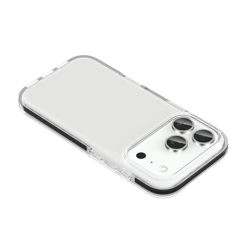 For iPhone 17 Pro Max Case TPU+TPE Anti-drop Clear Phone Cover - Transparent Black - 4