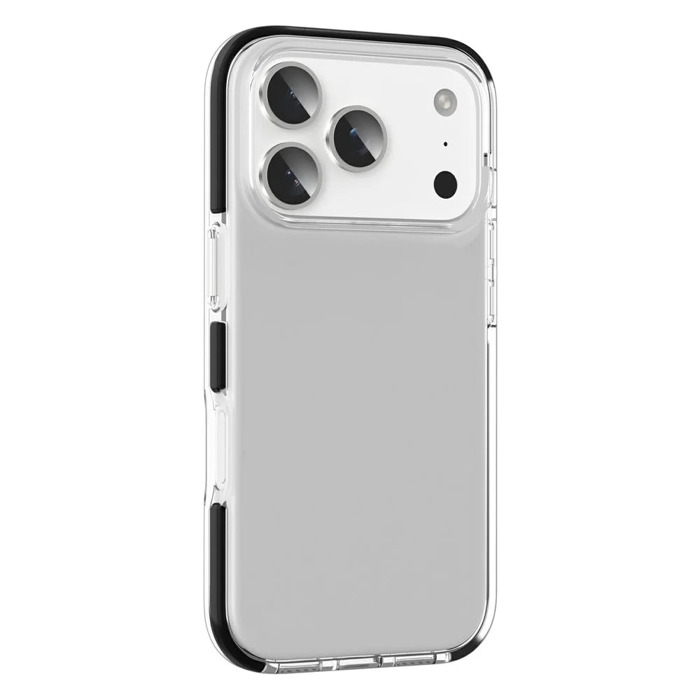For iPhone 17 Pro Case TPU+TPE Anti-drop Clear Phone Cover - Transparent Black - 3