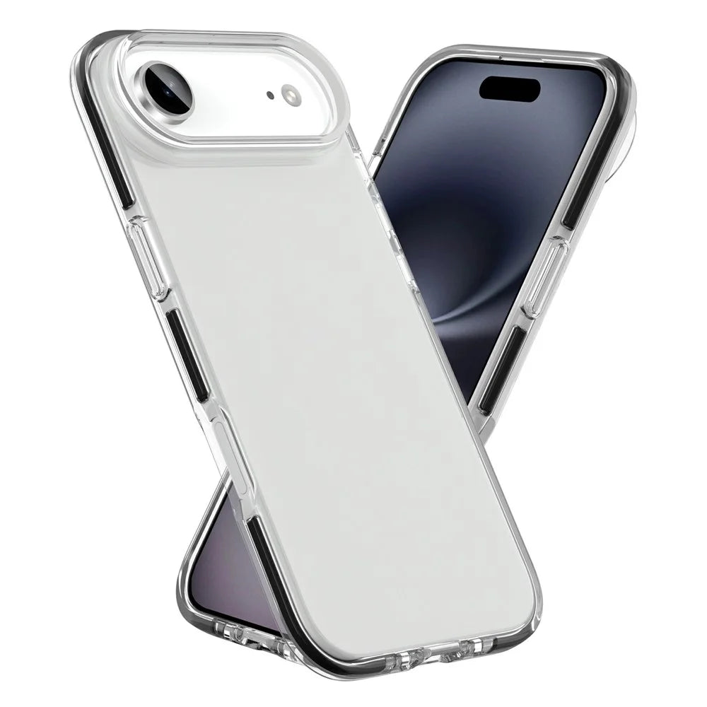 For iPhone Air Case TPU+TPE Anti-drop Clear Phone Cover - Transparent Black - 2