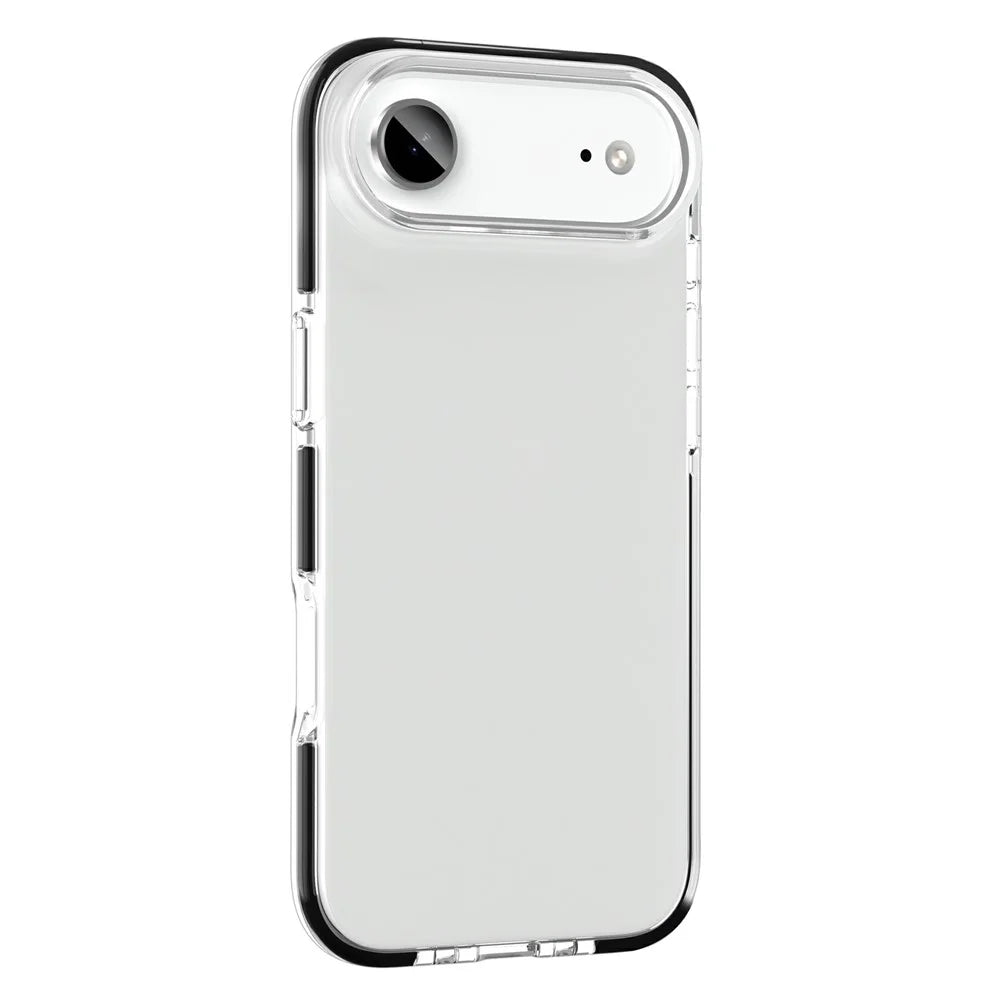 For iPhone Air Case TPU+TPE Anti-drop Clear Phone Cover - Transparent Black - 3