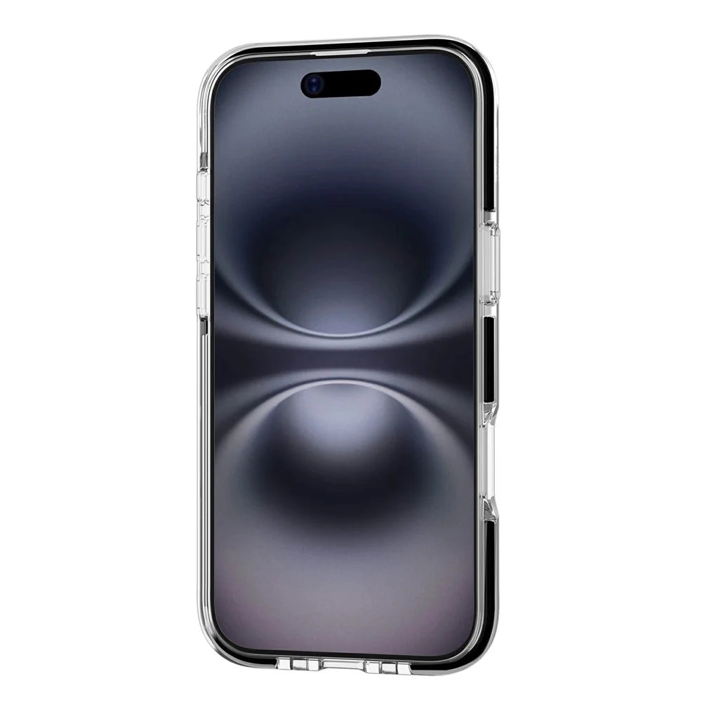 For iPhone Air Case TPU+TPE Anti-drop Clear Phone Cover - Transparent Black - 4