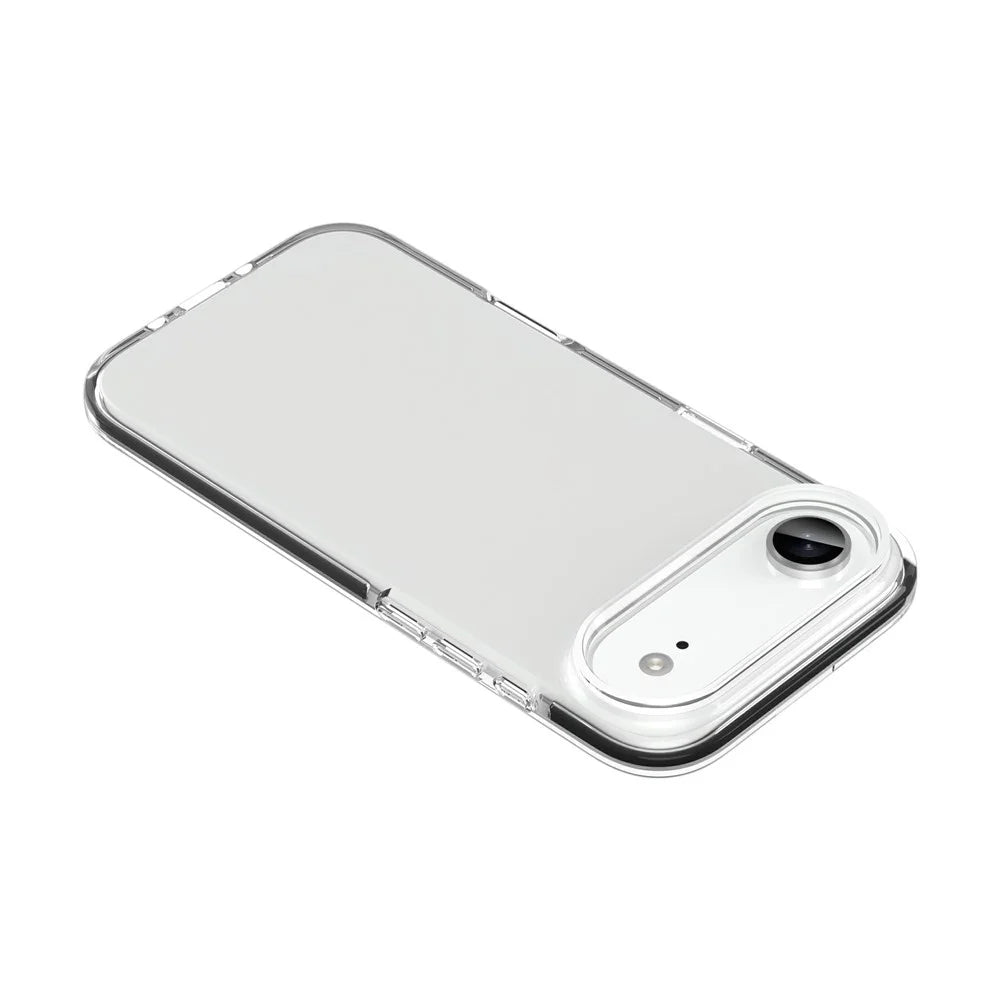 For iPhone Air Case TPU+TPE Anti-drop Clear Phone Cover - Transparent Black - 5
