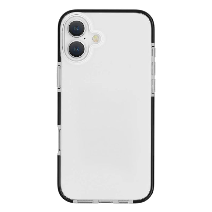 For iPhone 17 Case TPU+TPE Anti-drop Clear Phone Cover - Transparent Black - 4
