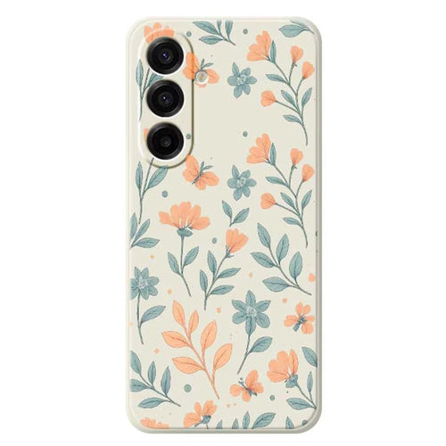 For Samsung Galaxy A18 5G / A18 4G / A17 5G / A17 4G Case Yellow Flowers Pattern Printing Straight Edge TPU Phone Back Cover - Beige - 1