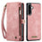 CASEME For Samsung Galaxy A18 5G / A18 4G / A17 5G / A17 4G Phone Cases  008 Leather Cover with Detachable Wallet and Strap - Pink - 2