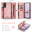 CASEME For Samsung Galaxy A18 5G / A18 4G / A17 5G / A17 4G Phone Cases  008 Leather Cover with Detachable Wallet and Strap - Pink - 3