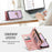 CASEME For Samsung Galaxy A18 5G / A18 4G / A17 5G / A17 4G Phone Cases  008 Leather Cover with Detachable Wallet and Strap - Pink - 5