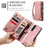 CASEME For Samsung Galaxy A18 5G / A18 4G / A17 5G / A17 4G Phone Cases  008 Leather Cover with Detachable Wallet and Strap - Pink - 6
