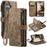 CASEME For iPhone 17 Wallet Case  C30 Leather Phone Cover with 10 Card Holder Zipper Pocket - Brown - 1