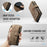 CASEME For iPhone 17 Wallet Case  C30 Leather Phone Cover with 10 Card Holder Zipper Pocket - Brown - 5