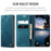 CASEME For iPhone Air Wallet Case  013 Series PU Leather Phone Cover Stand - Blue - 2