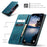 CASEME For iPhone Air Wallet Case  013 Series PU Leather Phone Cover Stand - Blue - 3