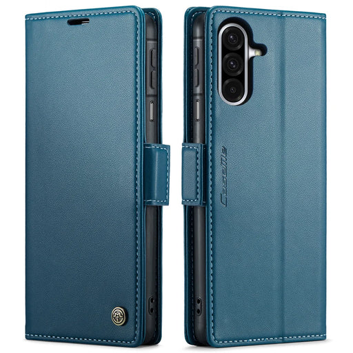 CASEME For Samsung Galaxy A18 5G / A18 4G / A17 5G / A17 4G Case  023 Series RFID Blocking Glossy Stand Phone Cover - Blue - 1