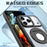 For iPhone 17 Pro Clear Back Case Rotating Kickstand TPU + PC Phone Cover Compatible with MagSafe - Black - 4
