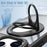 For iPhone 17 Pro Clear Back Case Rotating Kickstand TPU + PC Phone Cover Compatible with MagSafe - Black - 5