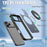 For iPhone 17 Pro Clear Back Case Rotating Kickstand TPU + PC Phone Cover Compatible with MagSafe - Black - 6